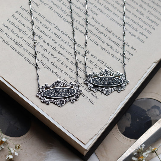 Mini Casket Plaque Necklaces