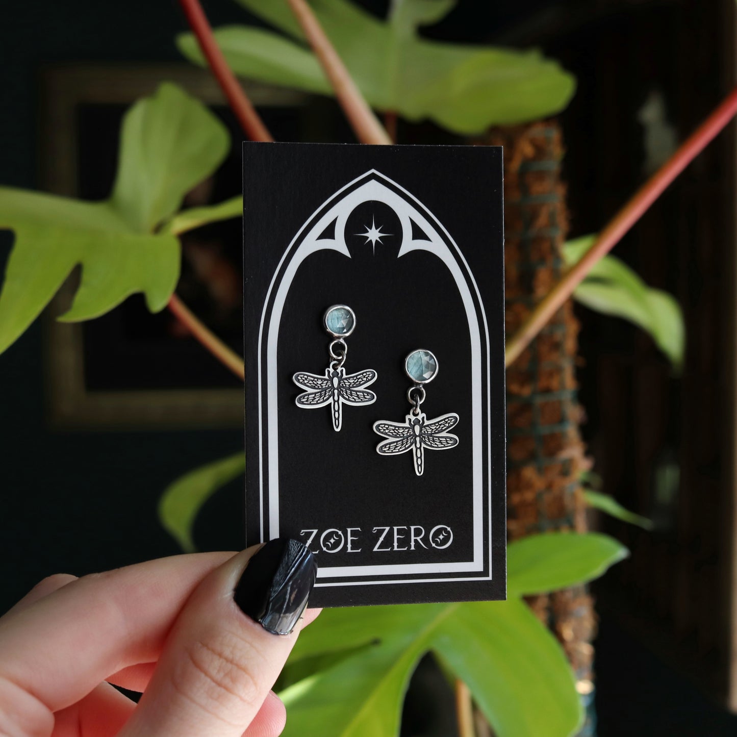 Dragonfly Gemstone Studs