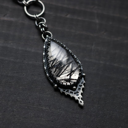The Reliquary Pendant- Tourmalated Quartz