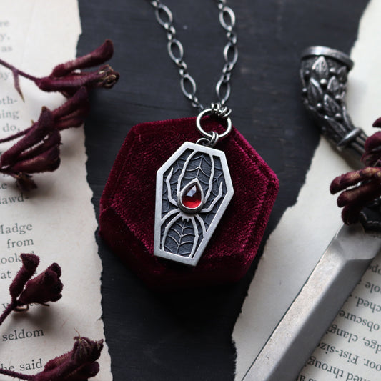 Scarlet Weaver Pendant