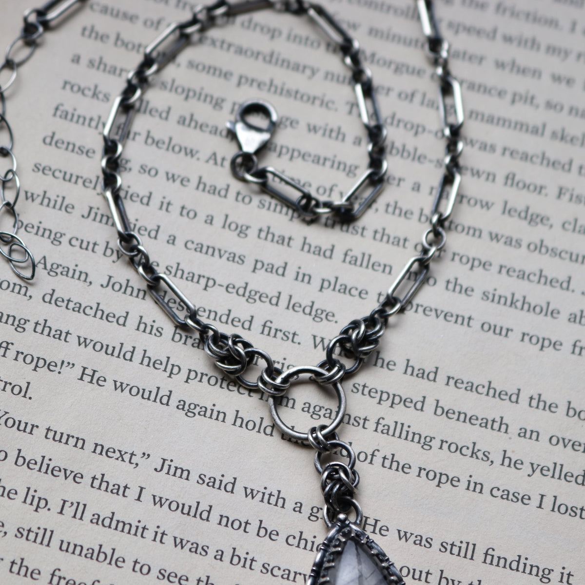 The Reliquary Pendant- Tourmalated Quartz