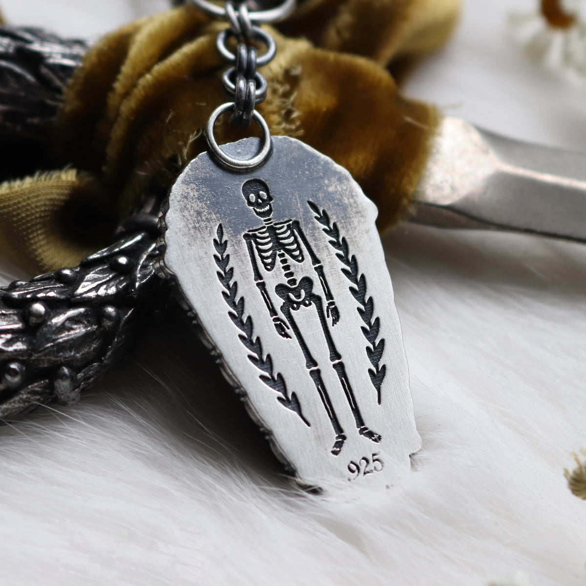 Obsidian Coffin Pendant