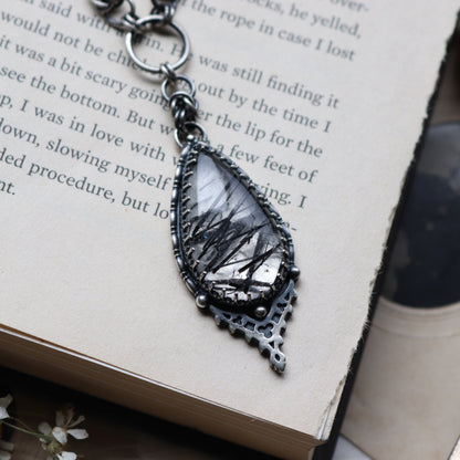 The Reliquary Pendant- Tourmalated Quartz