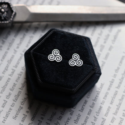 Triskele Spiral Studs