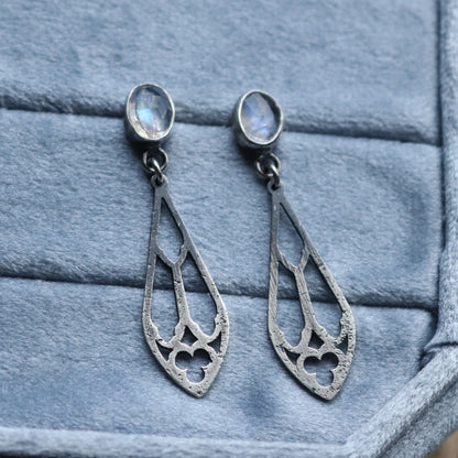 Gemstone Trefoil Earrings
