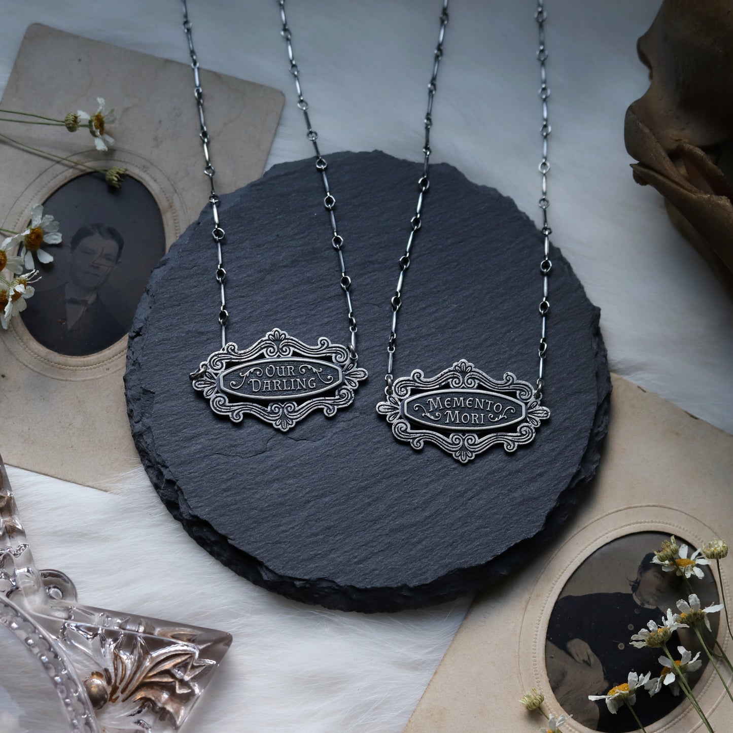 Mini Casket Plaque Necklaces