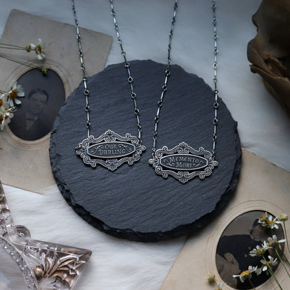 Mini Casket Plaque Necklaces