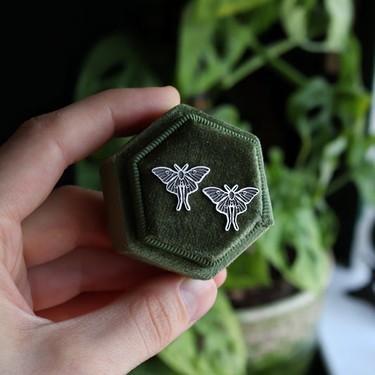 Luna Moth Studs