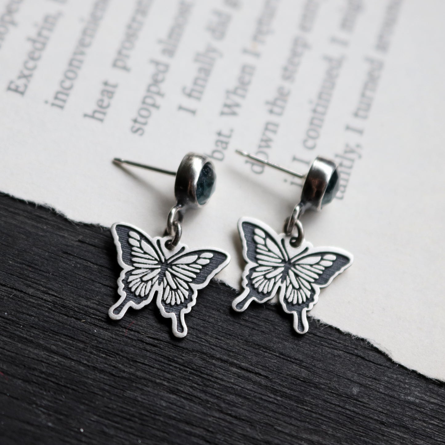 Swallowtail Kyanite Studs