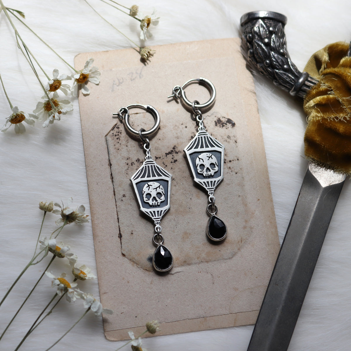 Lantern Relic Hoop Earrings