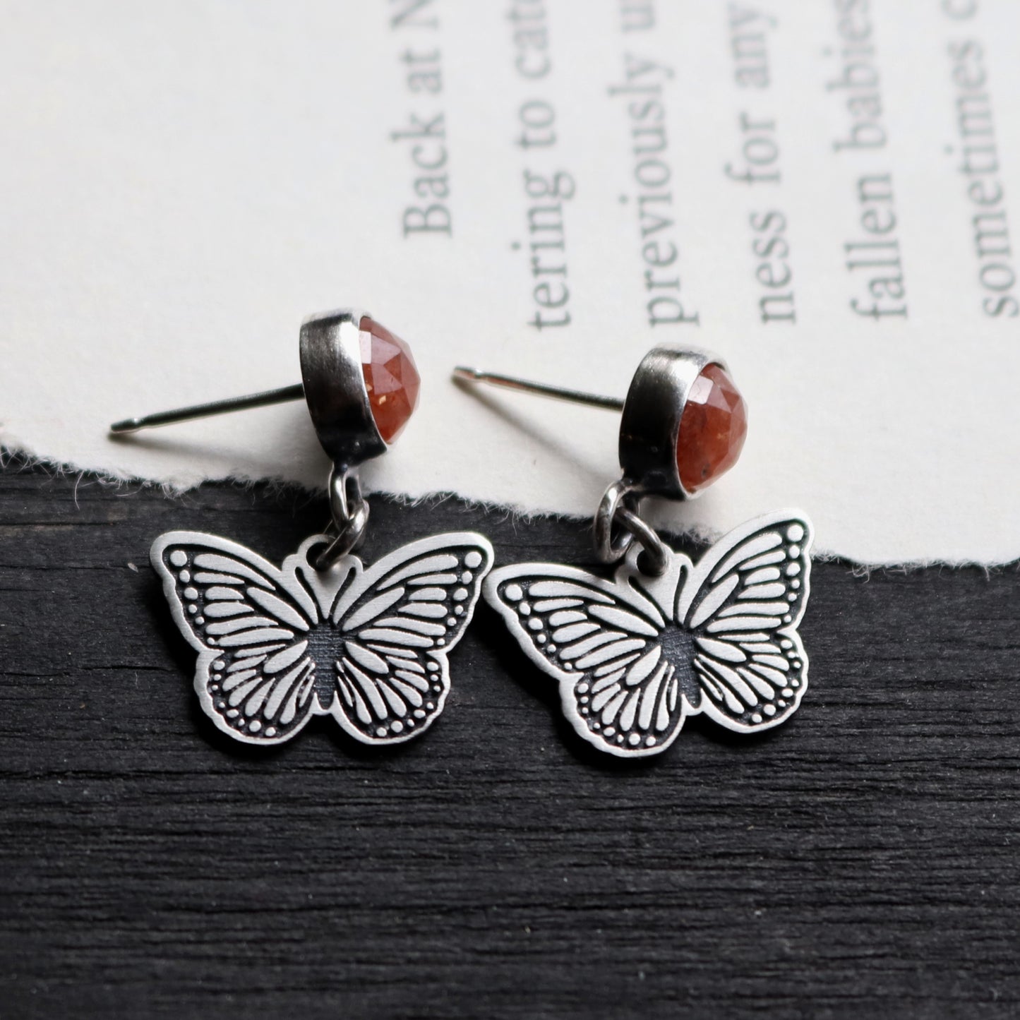Monarch Sunstone Studs