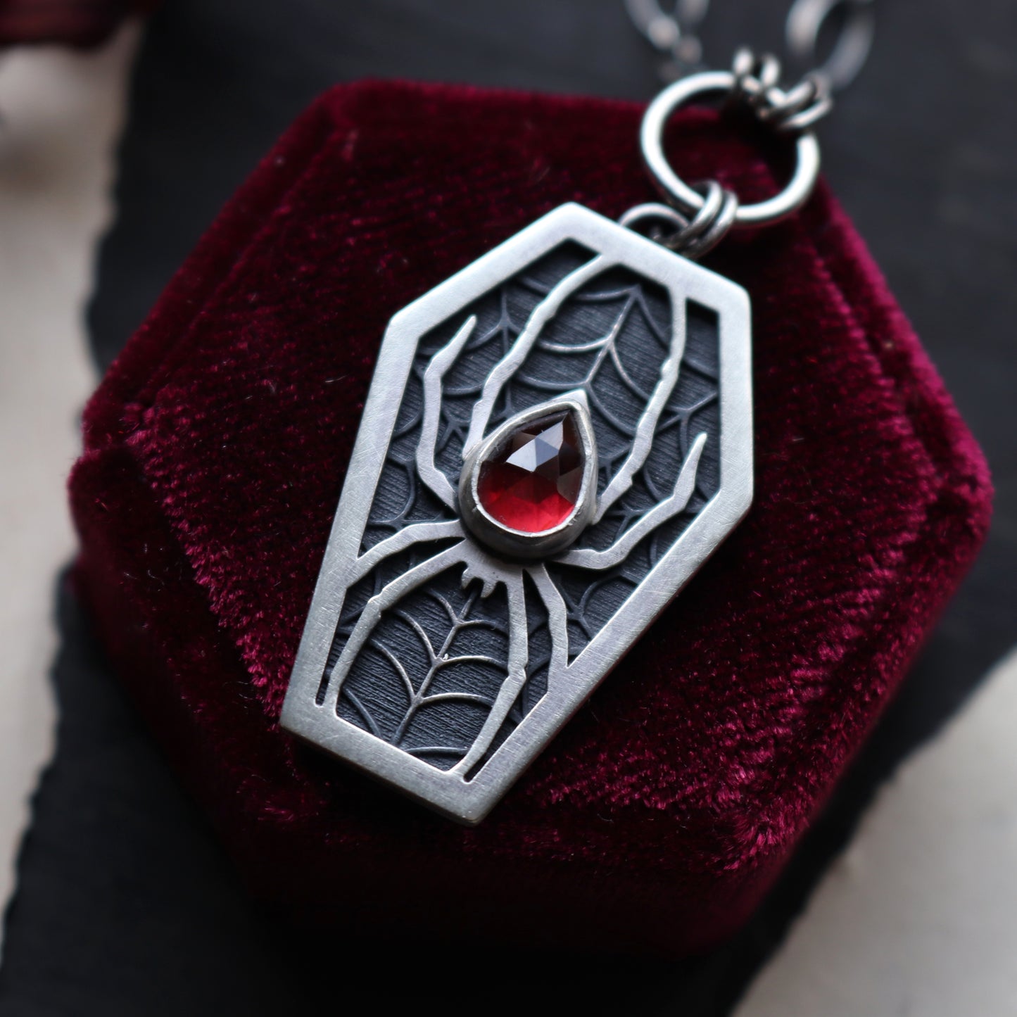 Scarlet Weaver Pendant