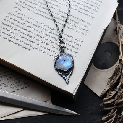 Honeycomb Moonstone Necklace