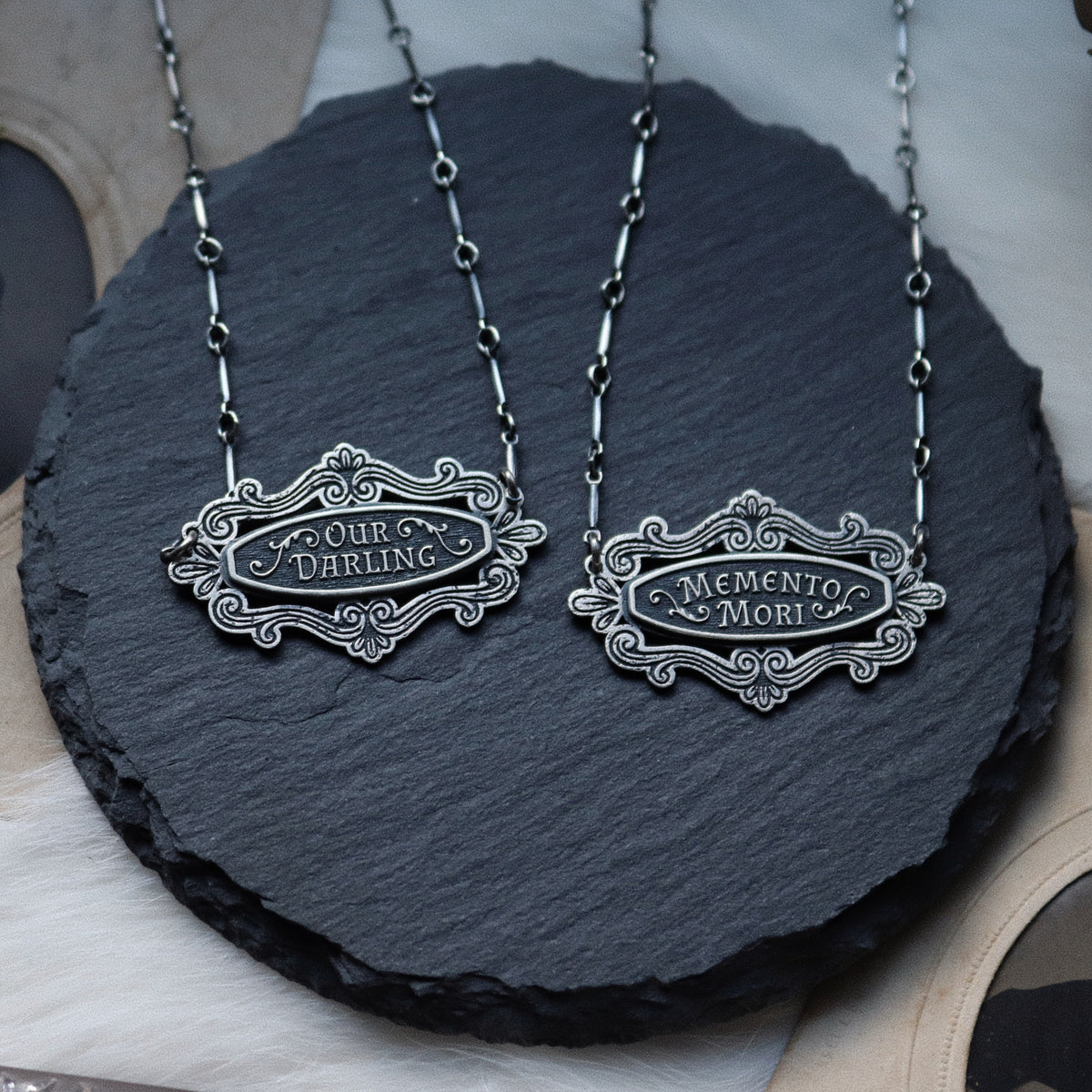 Mini Casket Plaque Necklaces