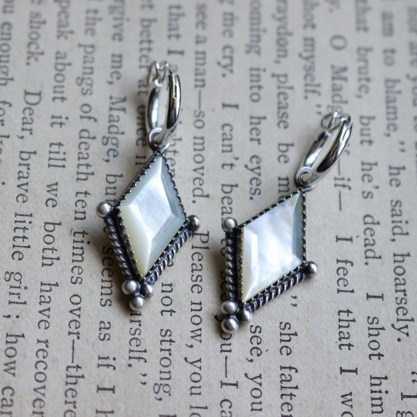 Mother of Pearl Hoops