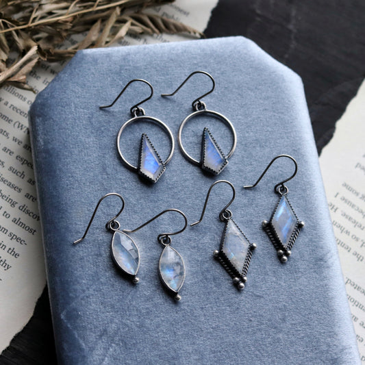 Moonstone Earrings Mixed