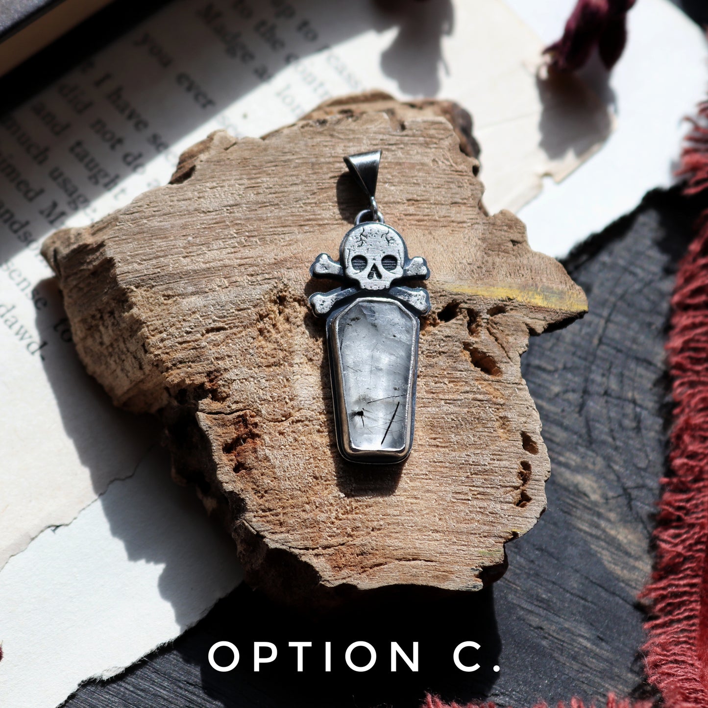 Gemstone Skull Necklace