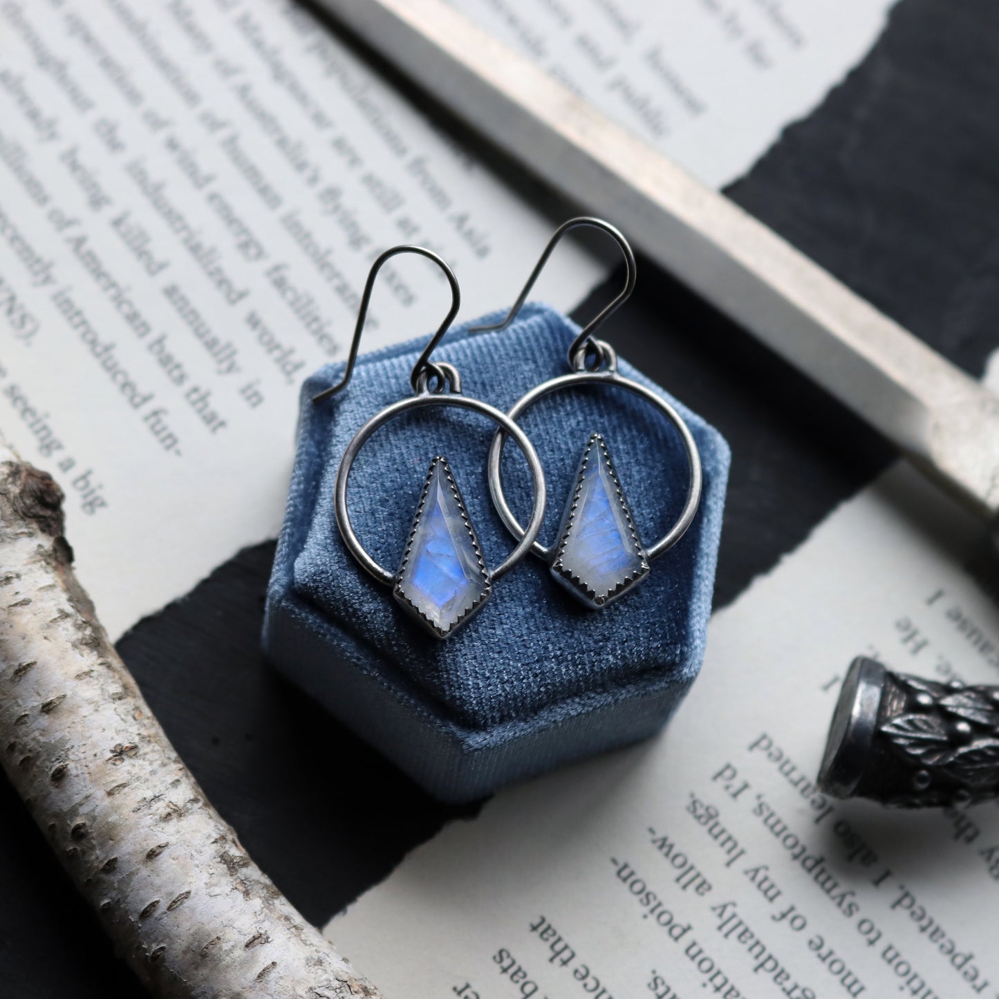 Moonstone Earrings Mixed