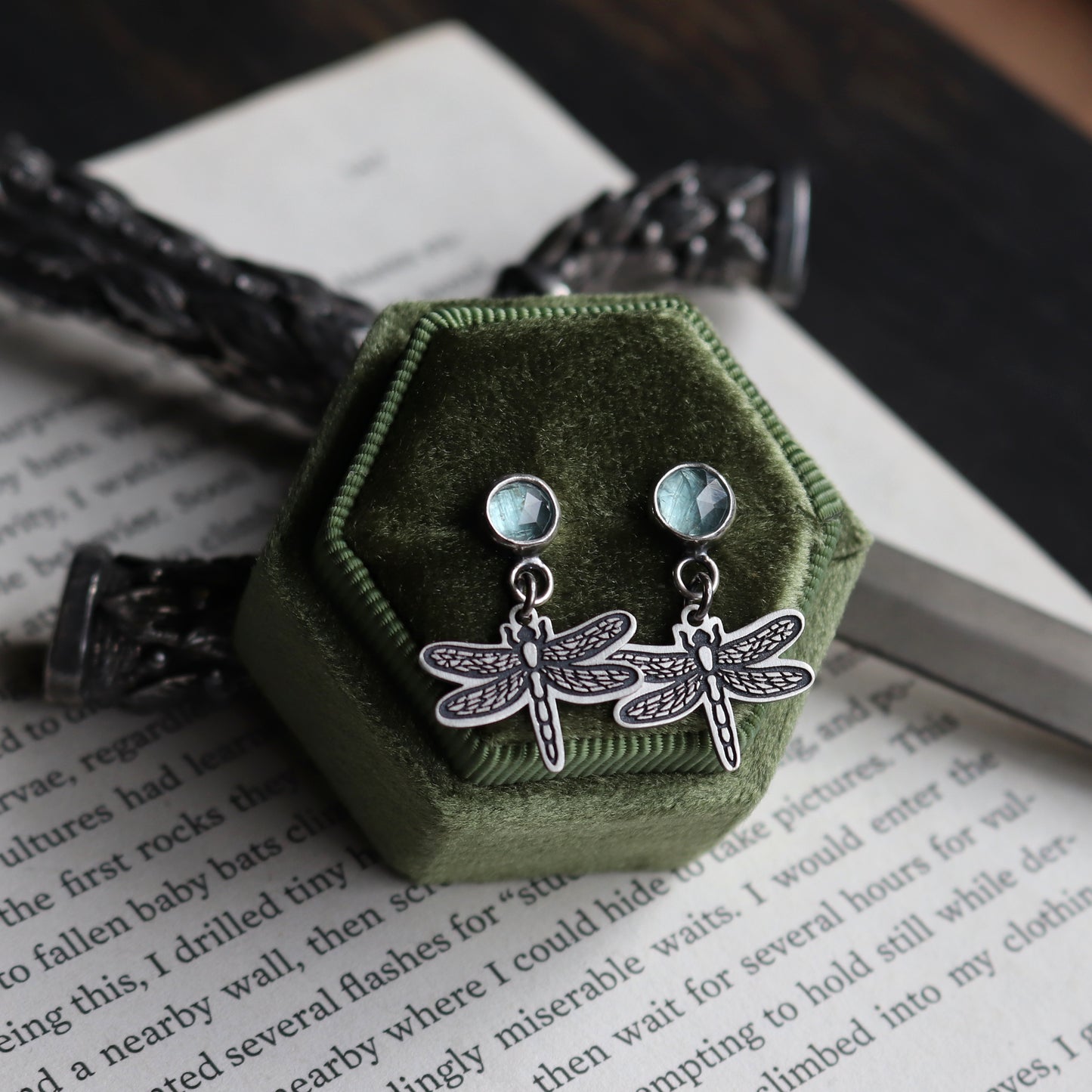 Dragonfly Gemstone Studs