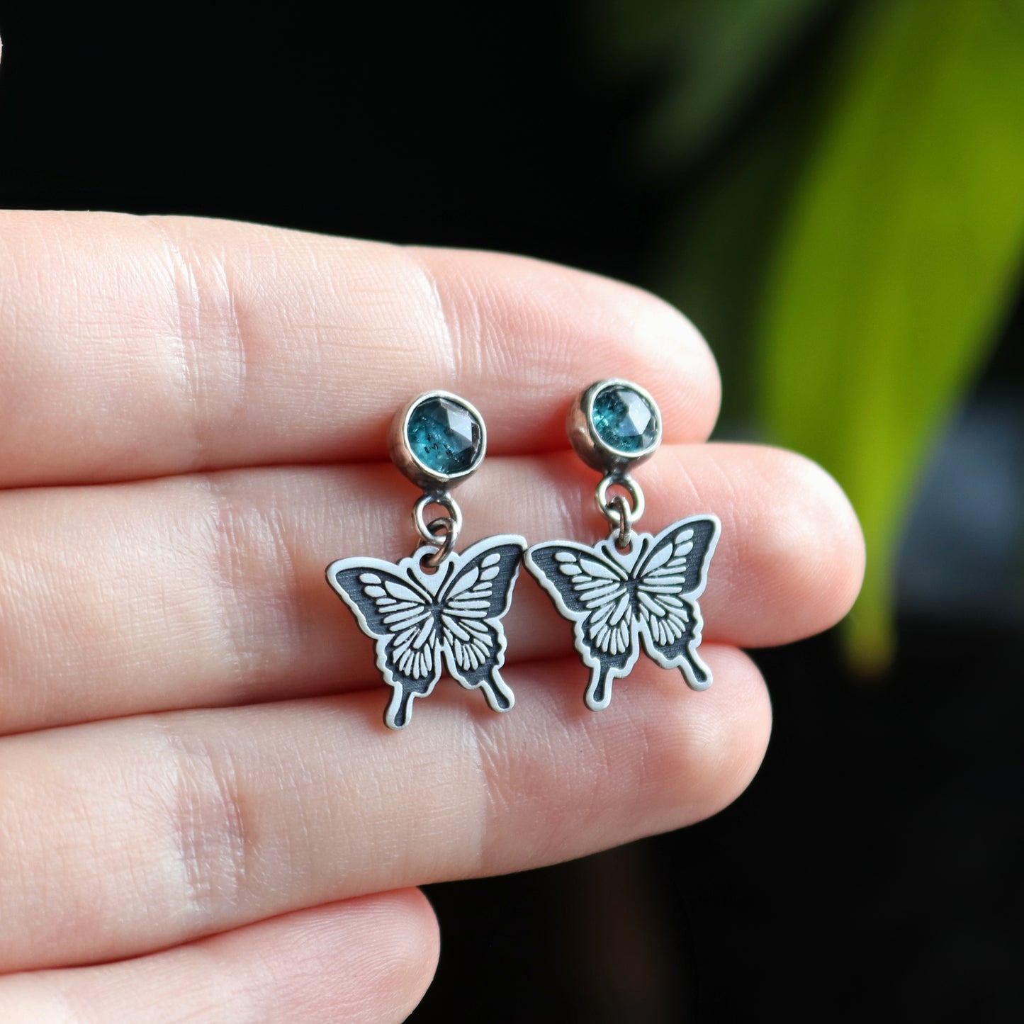 Swallowtail Kyanite Studs