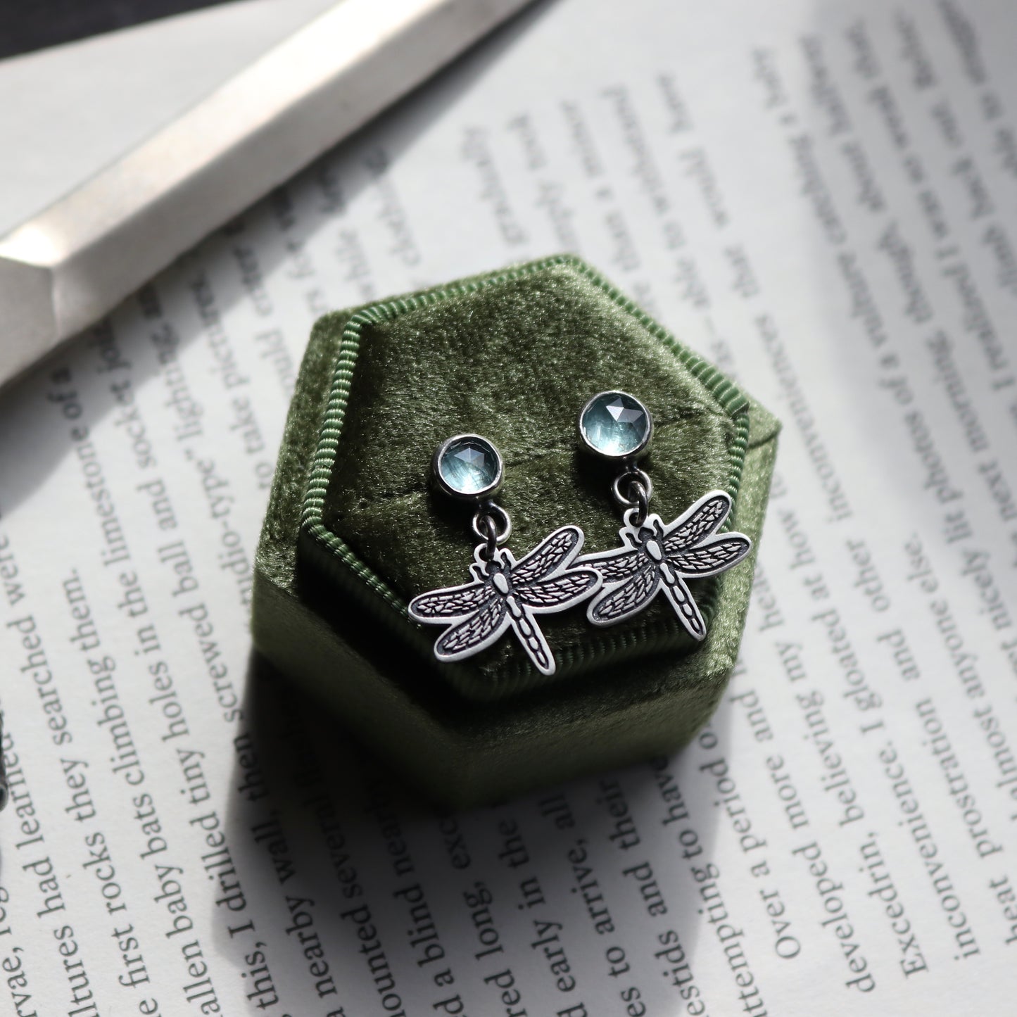 Dragonfly Gemstone Studs