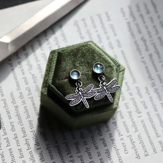 Dragonfly Gemstone Studs