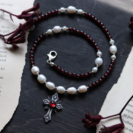 Beaded Crucifix Necklace
