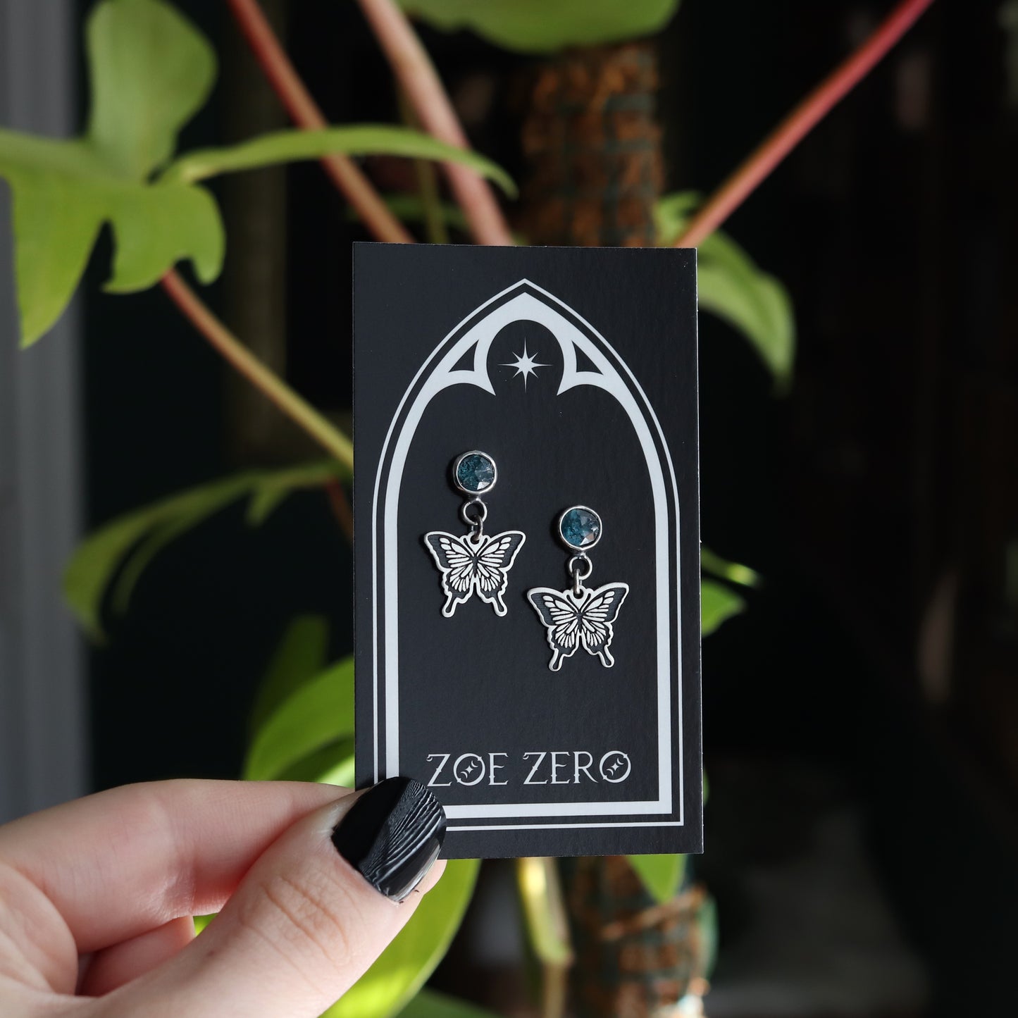 Swallowtail Kyanite Studs