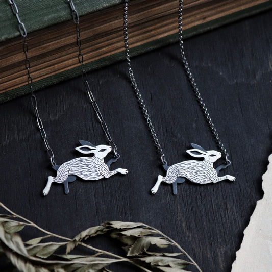 Leaping Rabbit Necklace