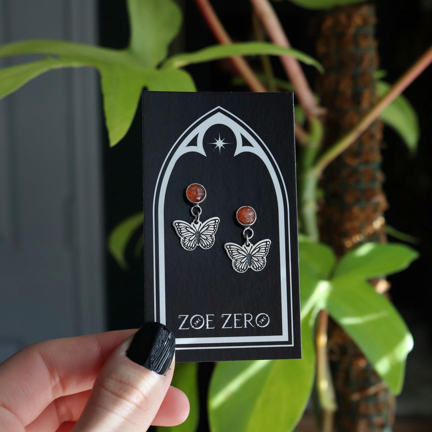 Monarch Sunstone Studs