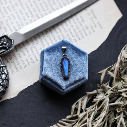 Labradorite Coffin Charm