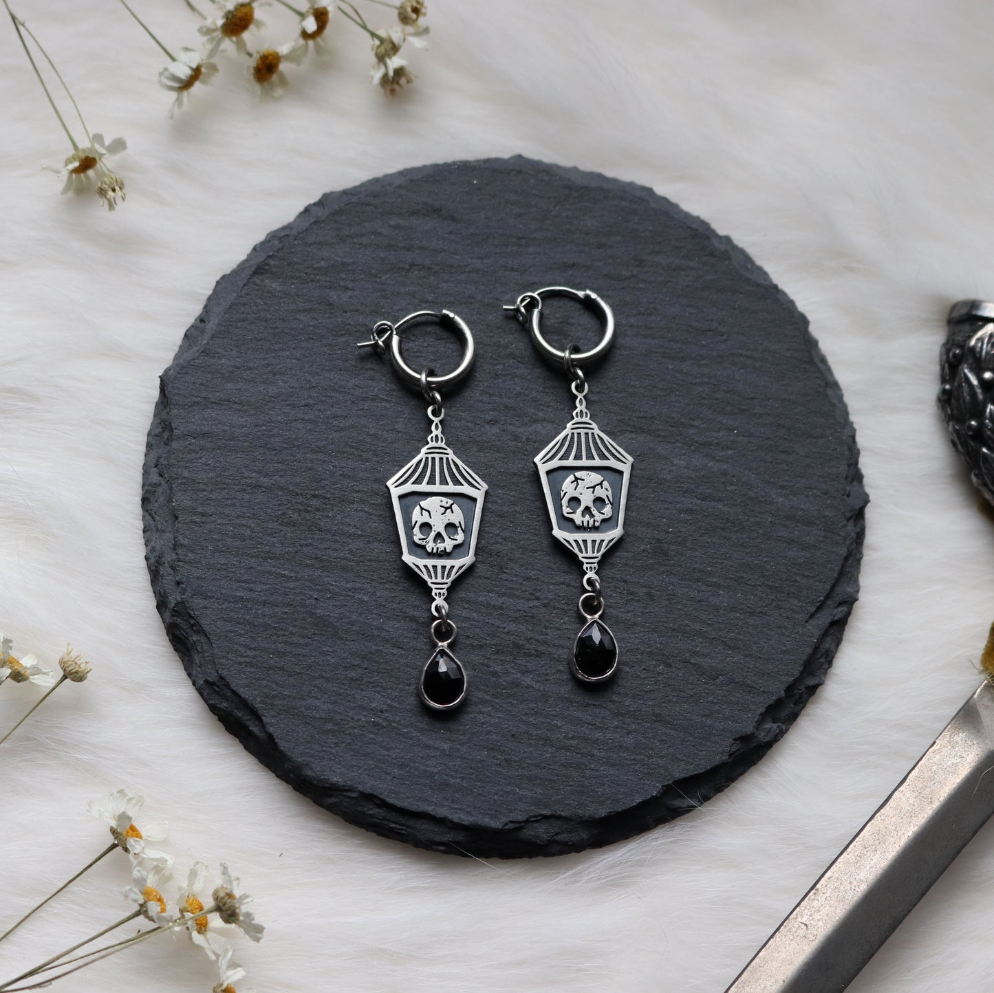 Lantern Relic Hoop Earrings